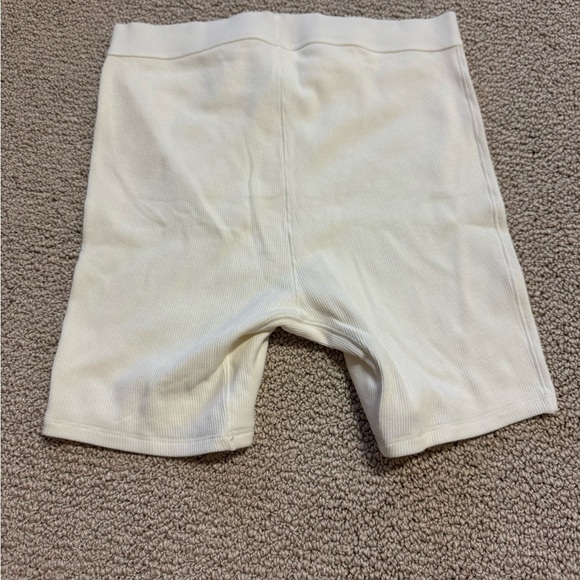 NWOT SKIMS Cream Ribbed Cotton Shorts - Picture 2 of 3